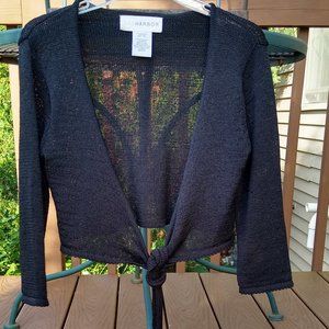 Women's Sag Harbor Short Black Sweater Jacket